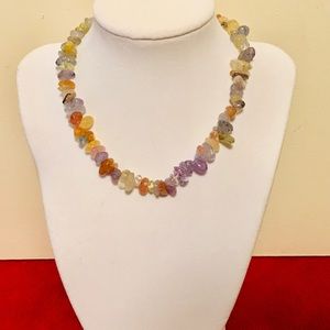 Multi Colored Jade Stone Necklace